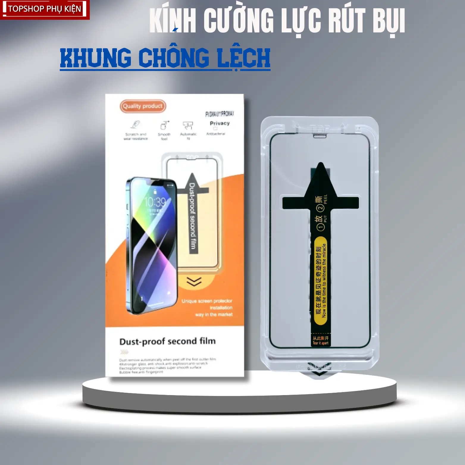 ( MUA 3 TẶNG 1) Kính Cường Lực iPhone Tự Dán Rút Bụi - Kính MagicBox Black Arrow Chính Hãng - Vát Cạnh 4D - Cảm Ứng Trơn Mượt - Khung Trợ Dán Dễ Dàng cương luc dienthoai