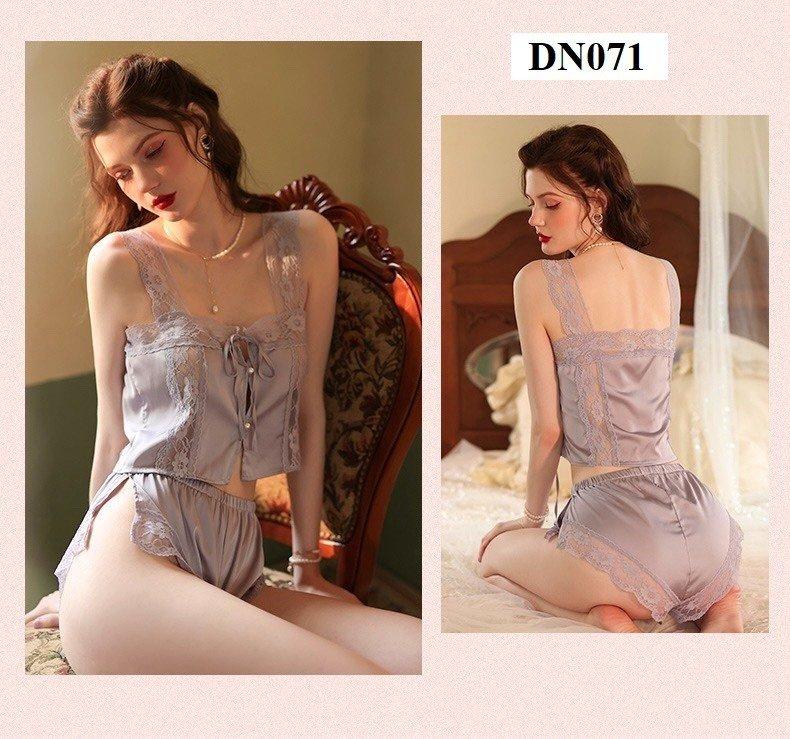 Product Introduction of B3 - Bộ Đồ Ngủ Lụa 2 Dây, Cúc Bọc, Lụa Quảng Châu Cao Cấp 15