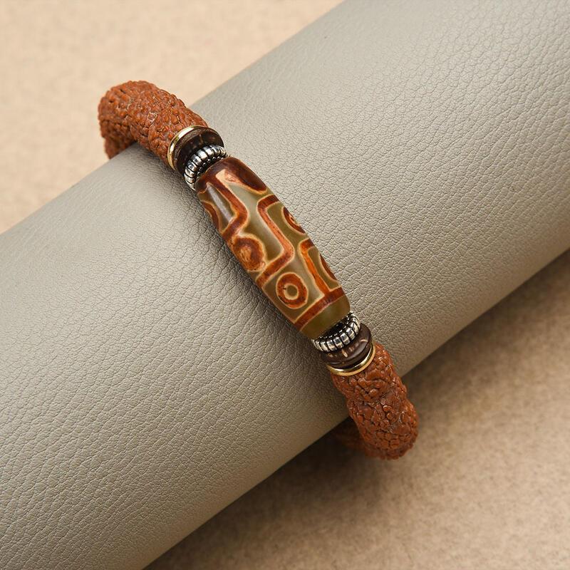 Product Introduction of Nature Vra Bodhi Rudraksha Men Meditation Mala Bead Bracelets for Women Jewelry New Prayer Tibetan Buddhism Bracelet 11