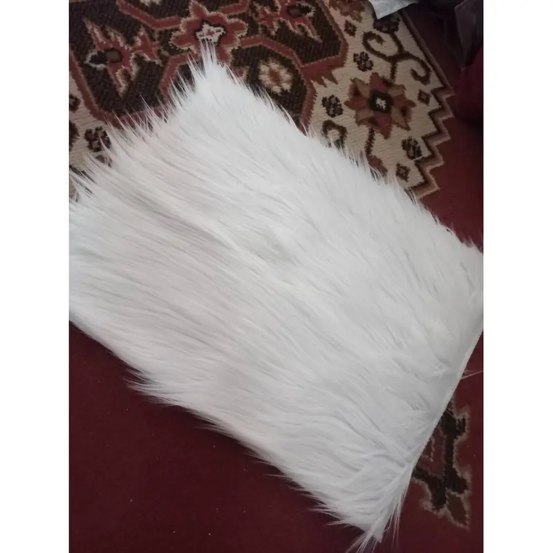 Karpet bulu aesthetic korea putih untuk alas background foto produk 5