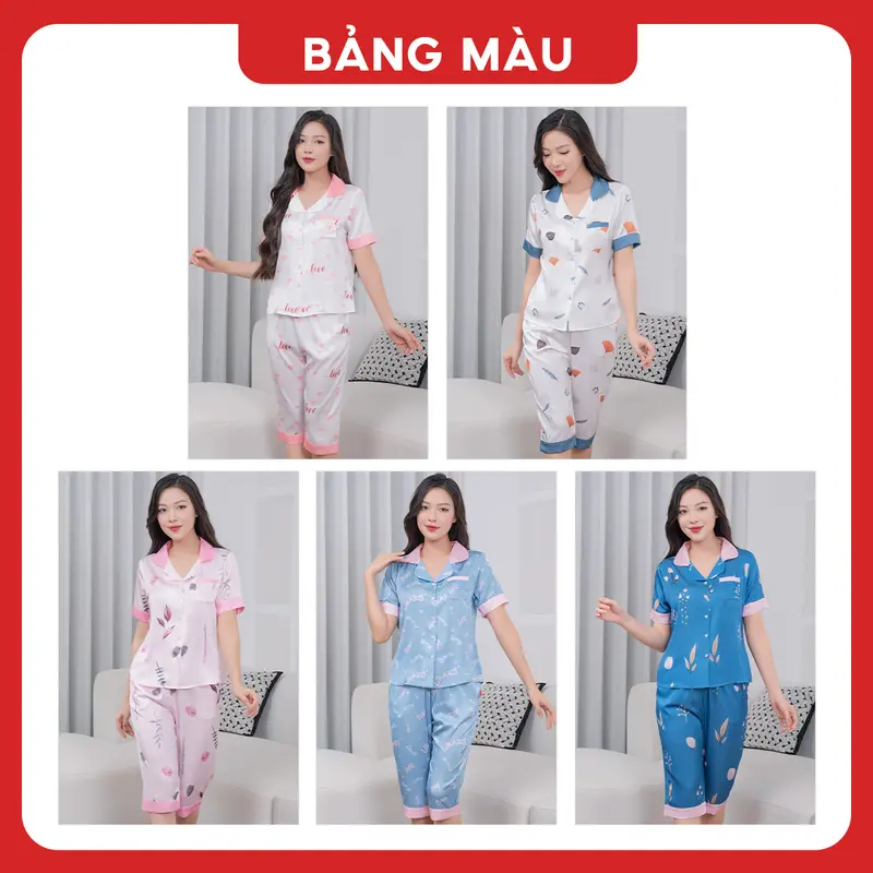 Đồ Bộ Nữ Pijama SANDBOX Chất Lụa Latin Cao Cấp Thiết Kế Họa Tiết Độc Quyền (BLL24005) Women Quần Ngủ Áo Ngủ 2