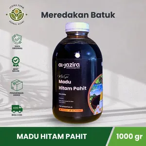 Al Jazira Madu Hitam Pahit 1000 gr - Membantu Meredakan Asam Lambung Maag & Mendukung Kesehatan Hati & Ginjal
