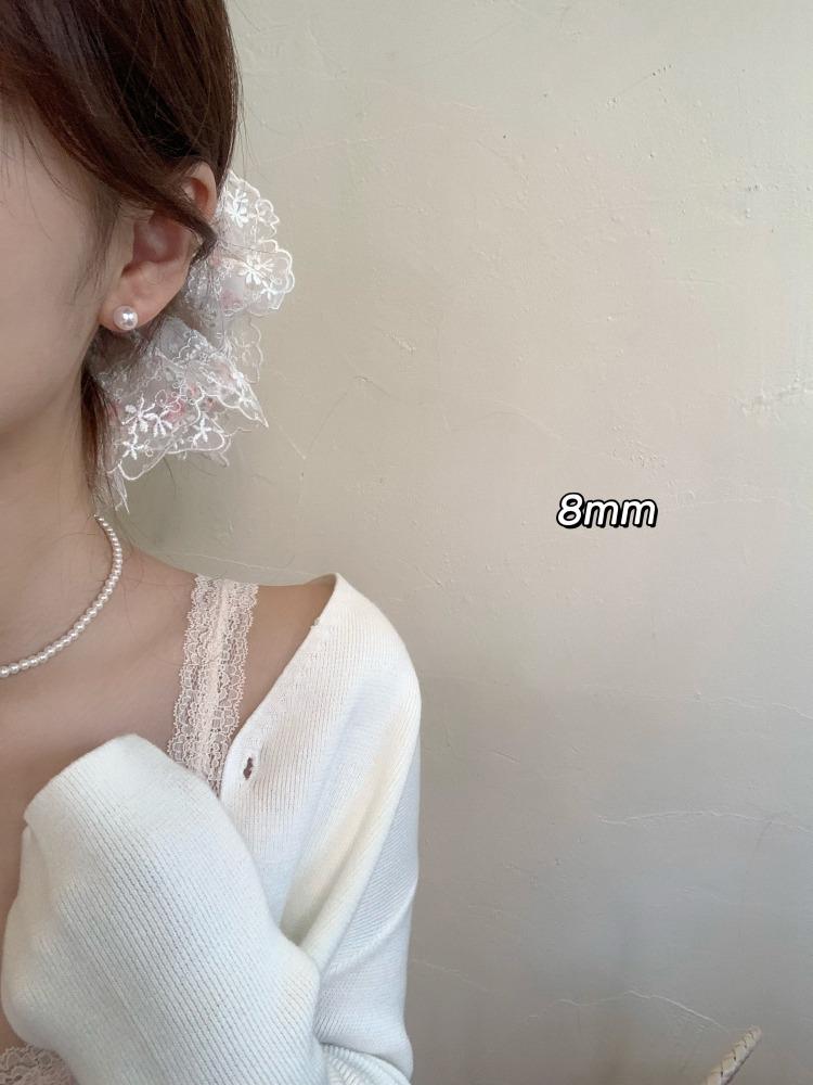 Product Introduction of Shijia Pearl Stud Earrings 2024 New Popular High-Grade Earrings 925 Silver Pin Earrings Female Light Luxury Temperament Ear Clip 8