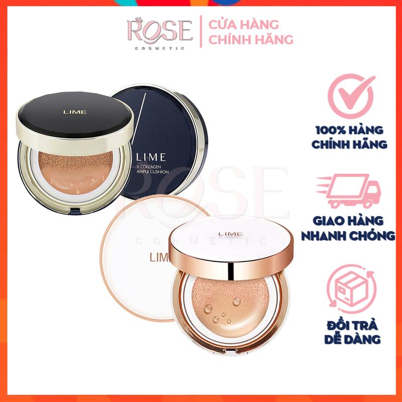 Phấn Nước Cushion Lime Xanh Trắng [CHÍNH HÃNG] Tone 10 20 Che Phủ Hoàn Hảo, Chống Nắng, Dưỡng Ẩm Cho Da  SPF50+ PA++