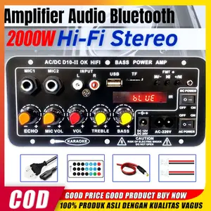 D10 Ⅱ 2000W Amplifier board Tampilan digital Power amplifier board Untuk 8- Inci Speaker 220V-DC 12V-24V Bluetooth 5.0 Karaoke USB FM Radio Player amplifier subwoofer 900 watt amplifier bluetooth super bass murah - D10-Ⅱ(8-12INCI ) 12v