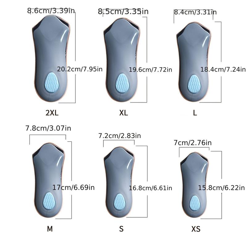 High Arch Support Insoles with Heel Cushion, Shock Absorbing PU Material Breathable Comfortable Latex Metatarsal Pads, Sports Shoe Accessories for Running & Walking 3