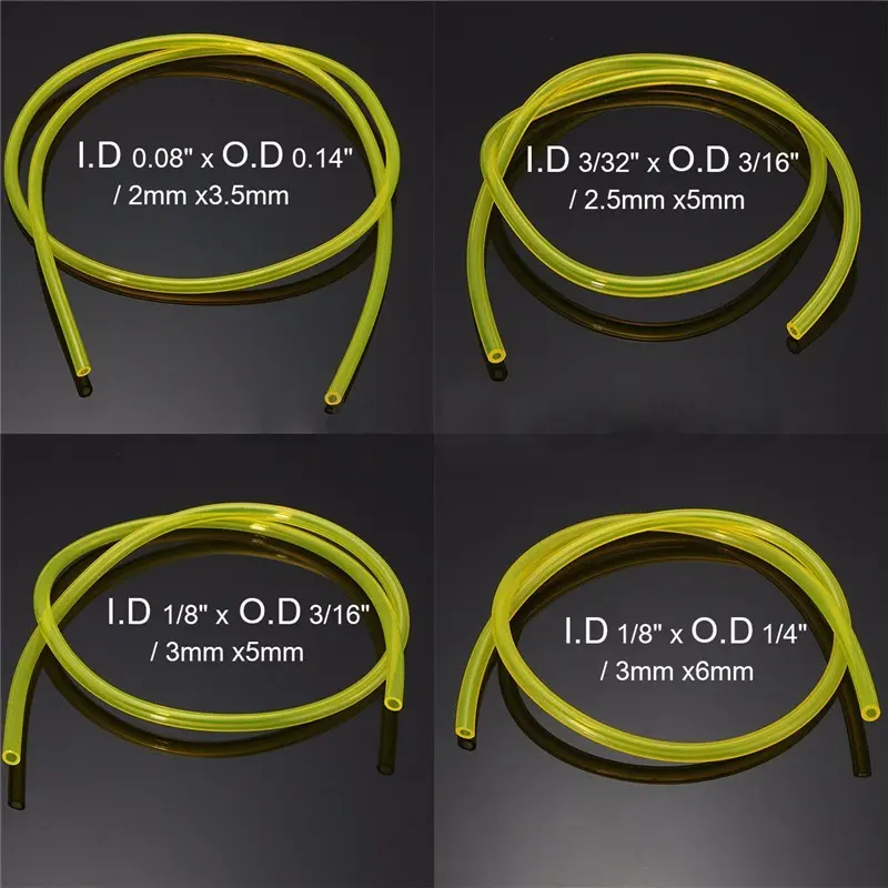 60CM Petrol Fuel Gas Line Pipe Mower Chainsaw Blower 2mm/2.5mm/3mm Hose