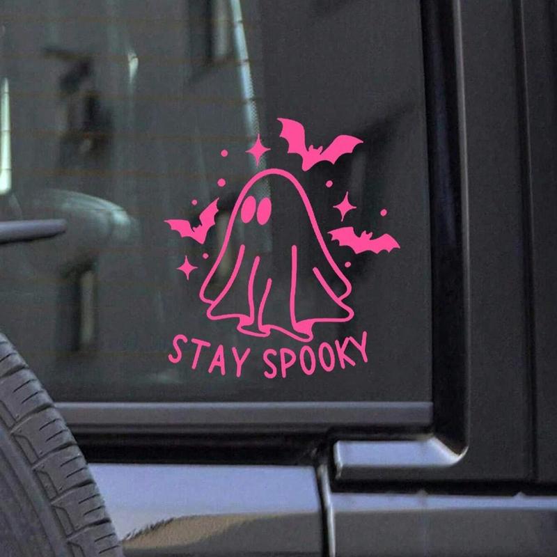 Creative Bat & Ghost Pattern Car Stickers, Self-adhesive Car Decals, Car Exterior Decoration Accessories, Universal Sticker for Car, Motorcycle, Truck 4