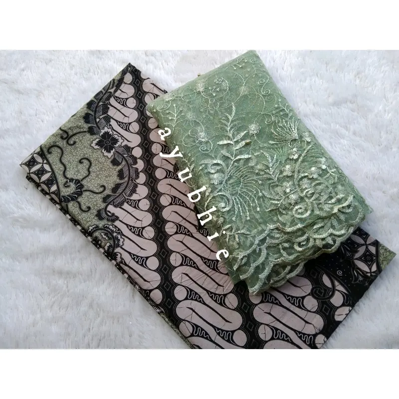 Kain Batik Sage green katun Bridemaids motif Fashion Kate sagegreen 0