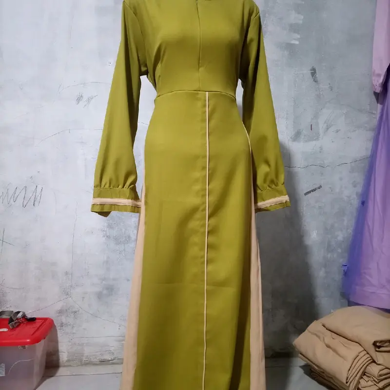 Gamis Muslimah Jilbab besar bahan adem, best seller, Beli 1 banyak manfaat. Katun Lady Zara. 3