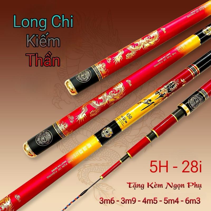 [ Sale Sập Sàn ] Cần Câu tay Long Chi Kiếm Thần 5H-28i tặng kèm ngọn trục phao thẻo