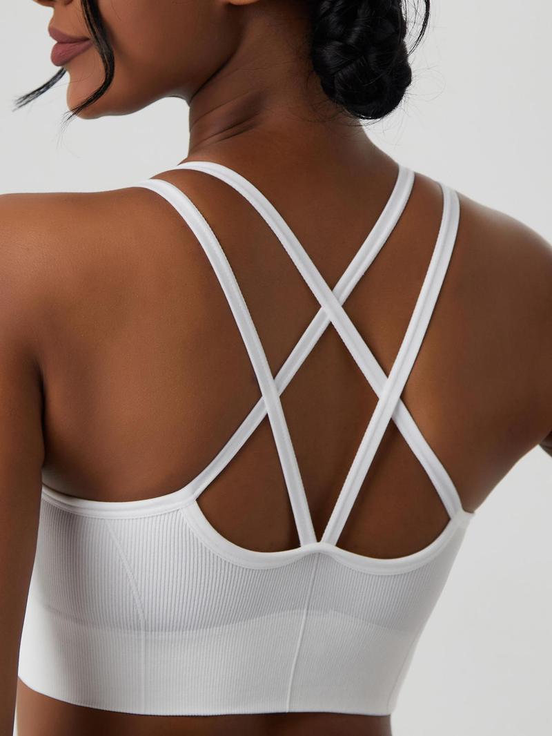 Product Introduction of Women's Solid Wireless Bra, Removable Chest Pads Backless Bralette, Soft Comfy Breathable Lingerie Top for Daily Wear 9