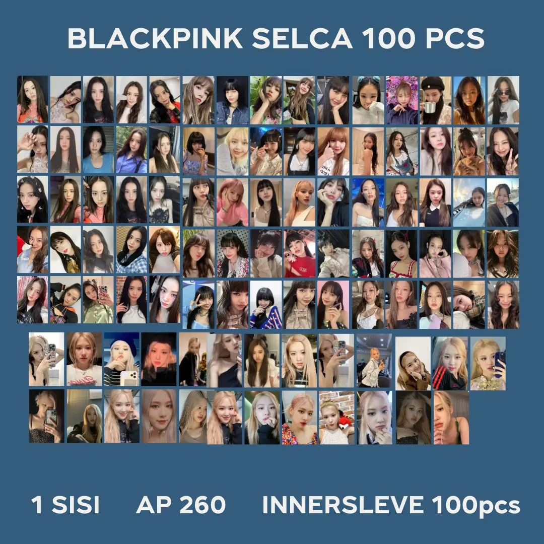FREE INNERSLEVE BLACKPINK SELCA 100 PCS PHOTOCARD PC
