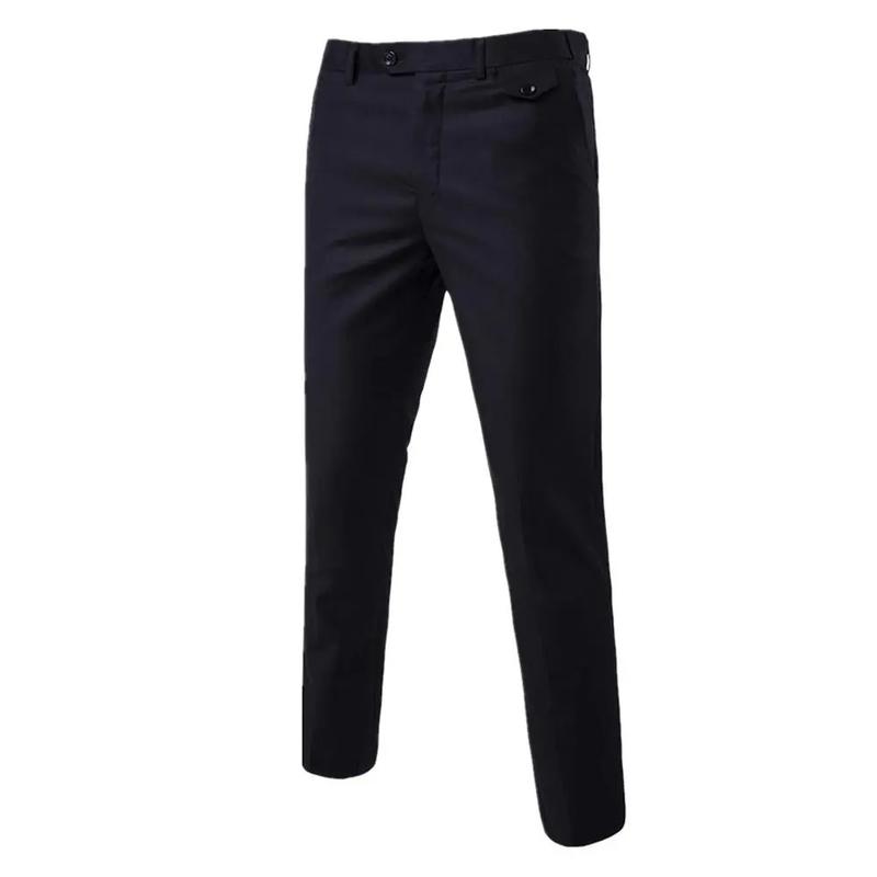 Product Introduction of Benferry 2 pcs/set plus size men solid color long sleeve lapel slim button business suit Menswear Overalls Pants Smooth Straight Stylish 11