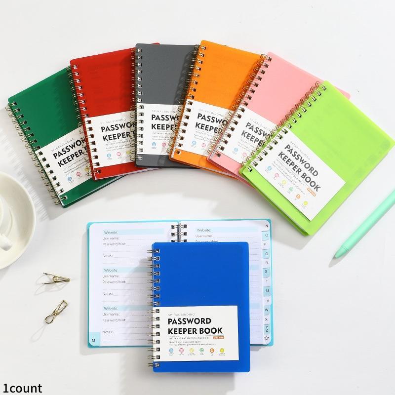 Product Introduction of Password Book with Alphabet Label Index, 1 Set Portable Password Keeper Notebook, Office Stationery & Supplies for Home & Office 0