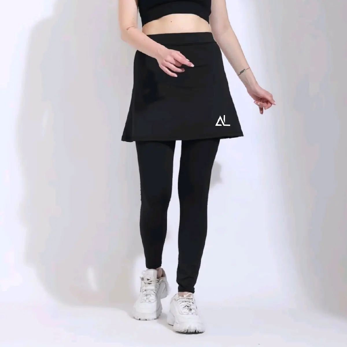 Rok Legging Olahraga Wanita Celana Rok Cewe Sport Gym Voly Lari