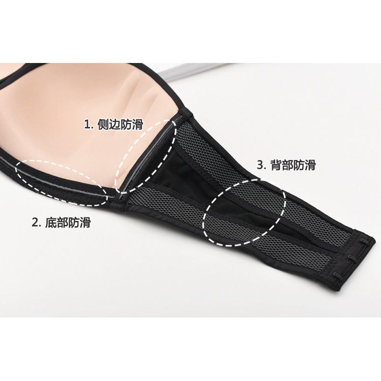 Strapless Bra,NonSlip Bra For Women Lace Embroidery Bra Push Up Bra-Smooth color 6