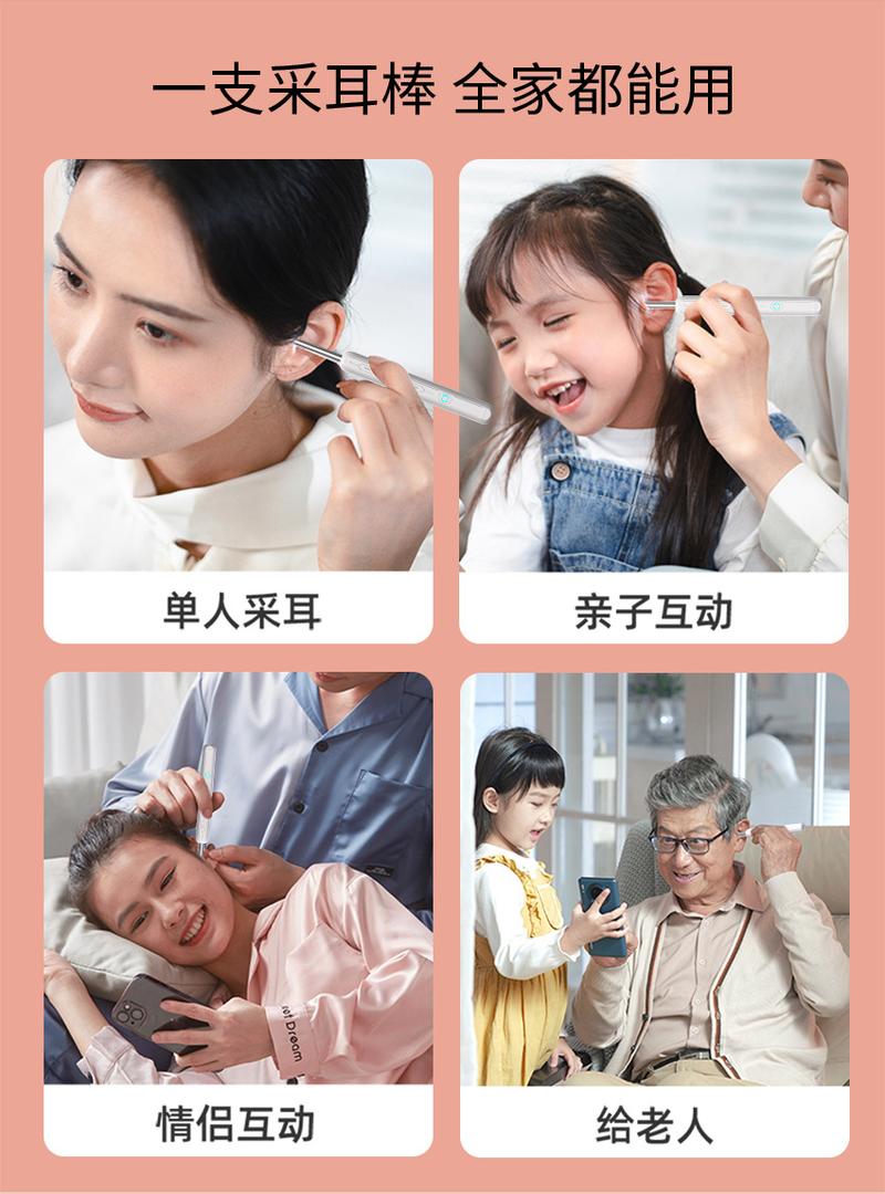 Product Introduction of Dụng Cụ Ngoáy Tai WiFi Không Dây, Camera Otoscope, Ống Nghe, Phát Sáng, Làm Sạch Ráy Tai, Kiểm Tra Răng Miệng, Chăm Sóc Sức Khỏe, Máy Làm Sạch Tai 20