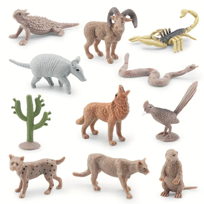Simulation Wild Desert Animal Set, 11pcs/set Realistic Wild Desert Animal Model, Action & Toy Figures for Home Decoration 4