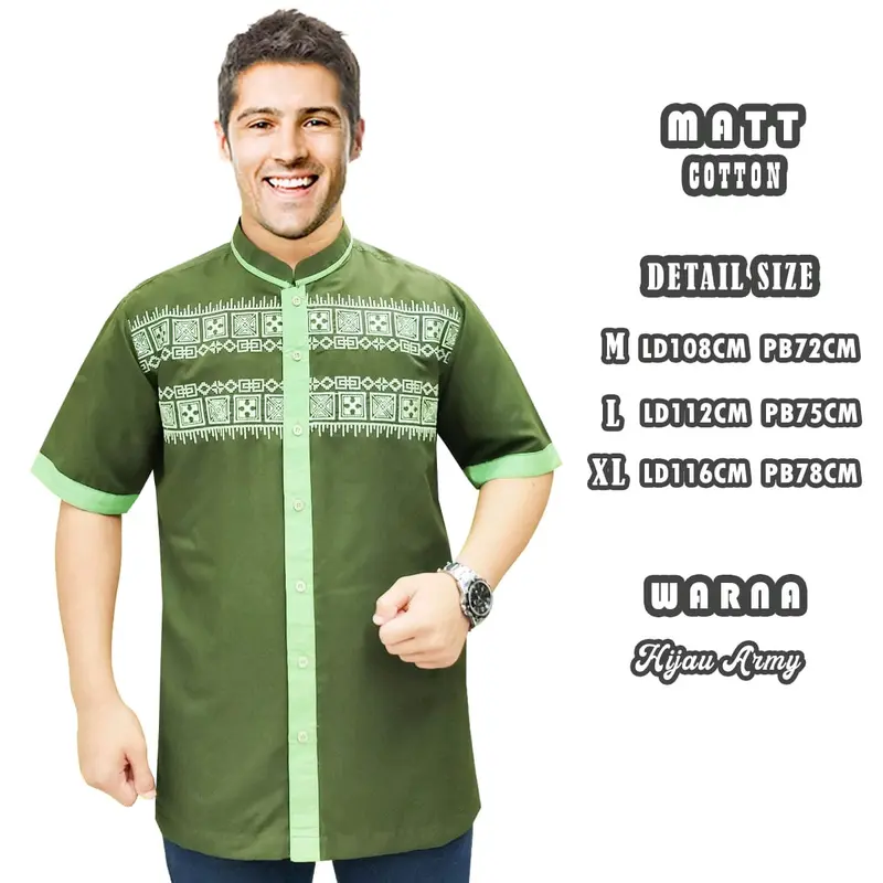 Baju Koko Pria Dewasa Terbaru Koko Syubbanul Muslimin Koko Azzahir Koko Baju Koko Lengan Pendek 1