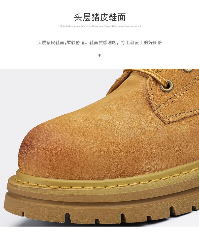 Product Introduction of Worker Boots Genuine Leather Retro Martin Boots for Women British Style High-Top Trendy Worker Boot Fashion All-Matching Girl Walking Shoes Shoes Footwear Comfort Fasciitis Decor Onyx sport  shoes  men tennis  shoes 7
