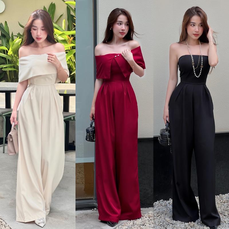 JUMS Quần Suông Xếp Ly Siêu Hack Dáng 3 Màu Women xinh sang chảnh váy đi biển đẹp