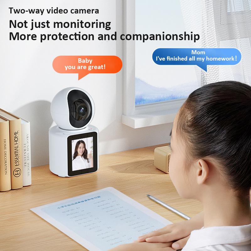 Product Introduction of Intelligent surveillance camera visual two-way video call one-click call home baby monitor with screen 2