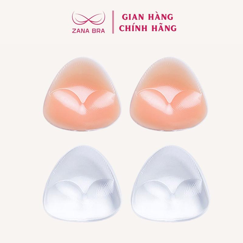 Set 2 miếng độn ngực silicon mềm mịn, êm ái dễ dàng vệ sinh ZANABRA D352 Nữ Women Voi Cao Su Kem Sen phụ kiện áo lót