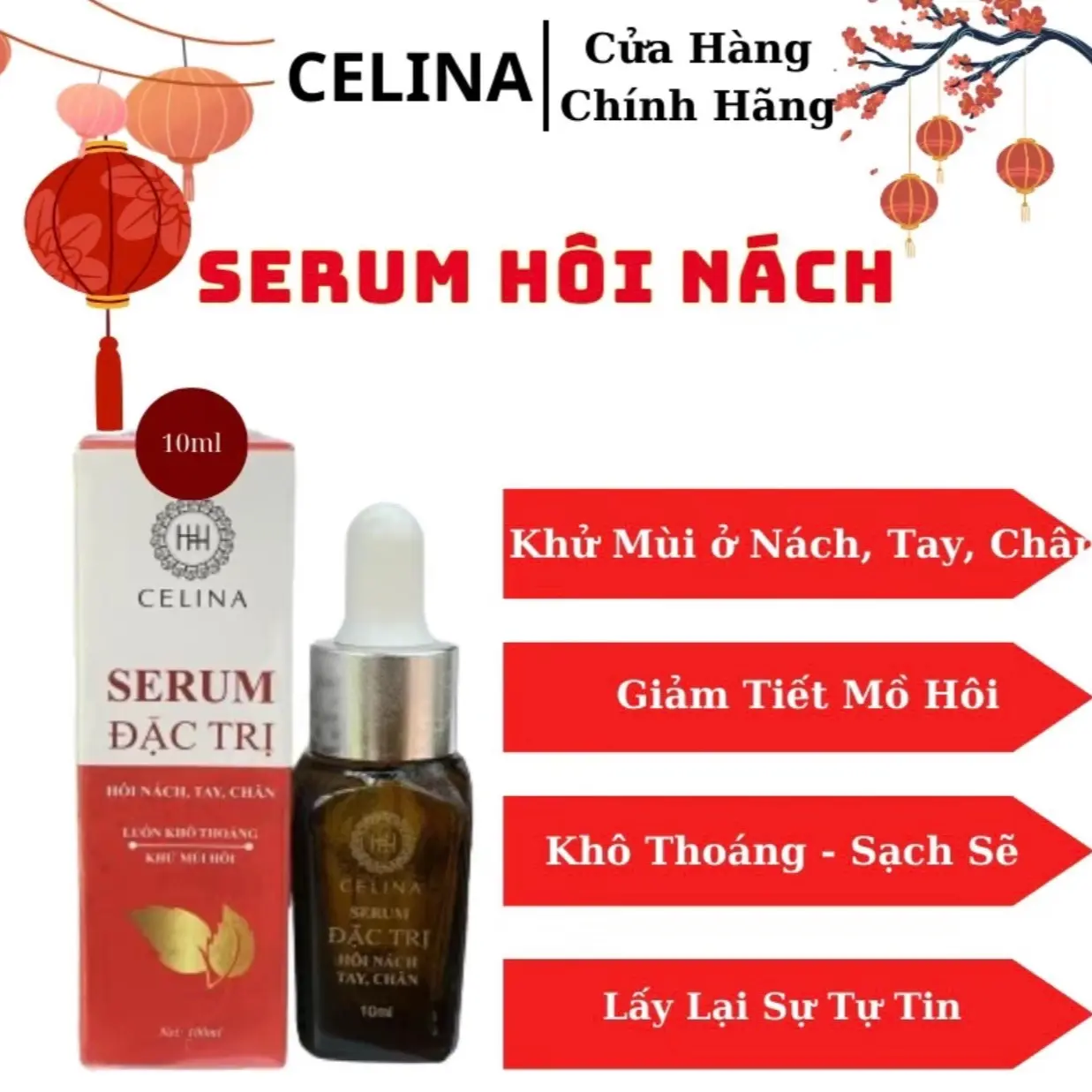Serum đặc trị hôi nách ,tay chân Celina dung tích 10ml