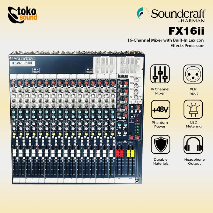 Jual Soundcraft FX16ii 16-Channel Mixer with Built-In Lexicon