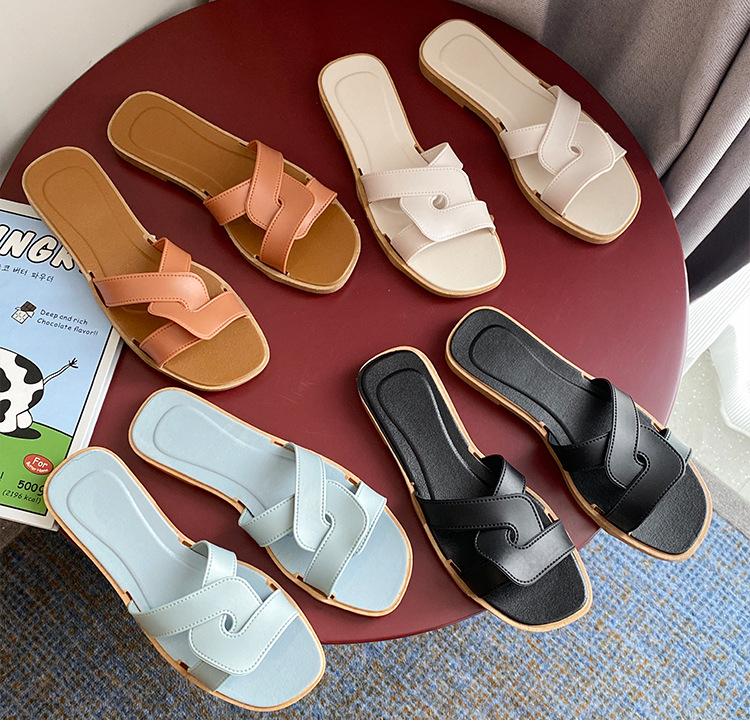 Product Introduction of Dép Lê Nữ, Thời Trang Mới Mùa Hè, Dễ Phối Đồ, Dép Quai Chéo, Đi Trong Nhà, Chống Trượt, Thích Hợp Cho Người Nổi Tiếng Trên Internet, Thời Trang Ins DéP Shoes GiàY 1