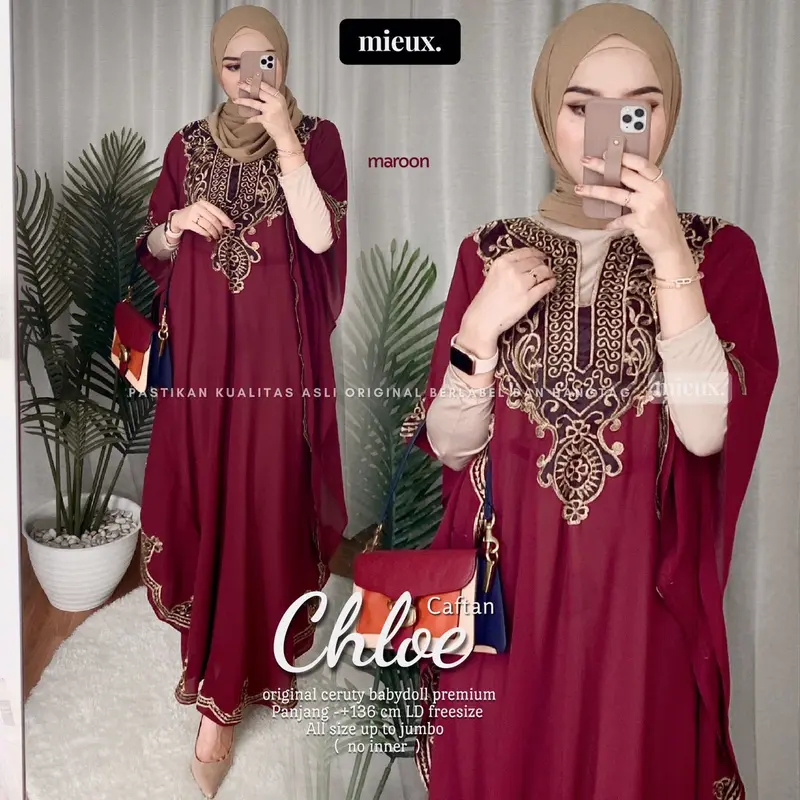 CHLOE EMILIA CHAO KAFTAN Bordir No Inner Premium 1