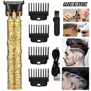 Cortapelos Profesional, 1 Caja de Cargador USB Inalámbrico y Accesorios, Kit de Corte de Cabello para Hombres, Ideal para Uso en Barberías, Salones y Hogar
