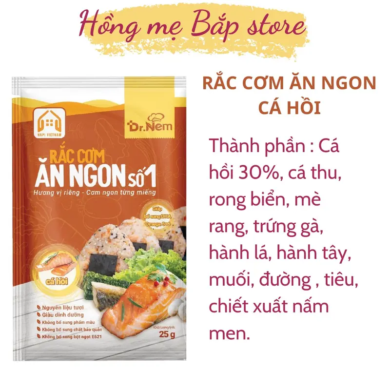 Gia vị rắc cơm ăn ngon nhiều dưỡng chất 3 vị gói lẻ tùy chọn 1