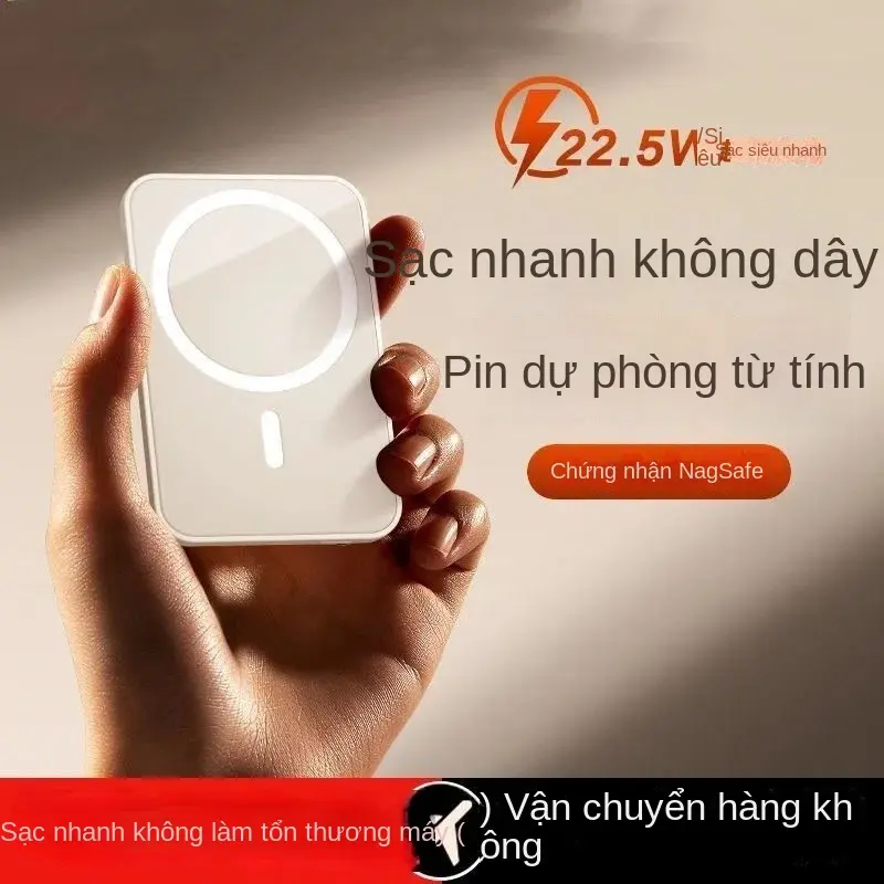 Pin Sạc Dự Phòng Không Dây Từ Tính, 12-15Promax, Sạc Nhanh 20W, Cầm Tay, Pin Ngoài 14Pro, 10000 mAh, Sản Phẩm Phổ Biến