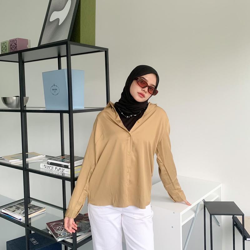 Kanya Polos Part 1 Kemeja Rayon Twill Polos Wanita 4