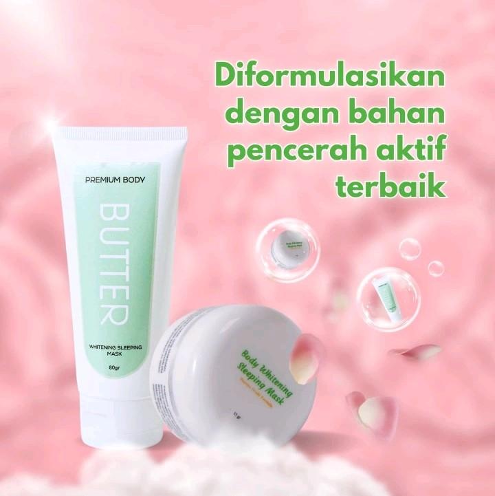 Sleeping Mask Body Butter/Premium body butter/Whitening Sleeping Mask by Risda skin Glow 15gr (malam) Pemutihan Acid 5
