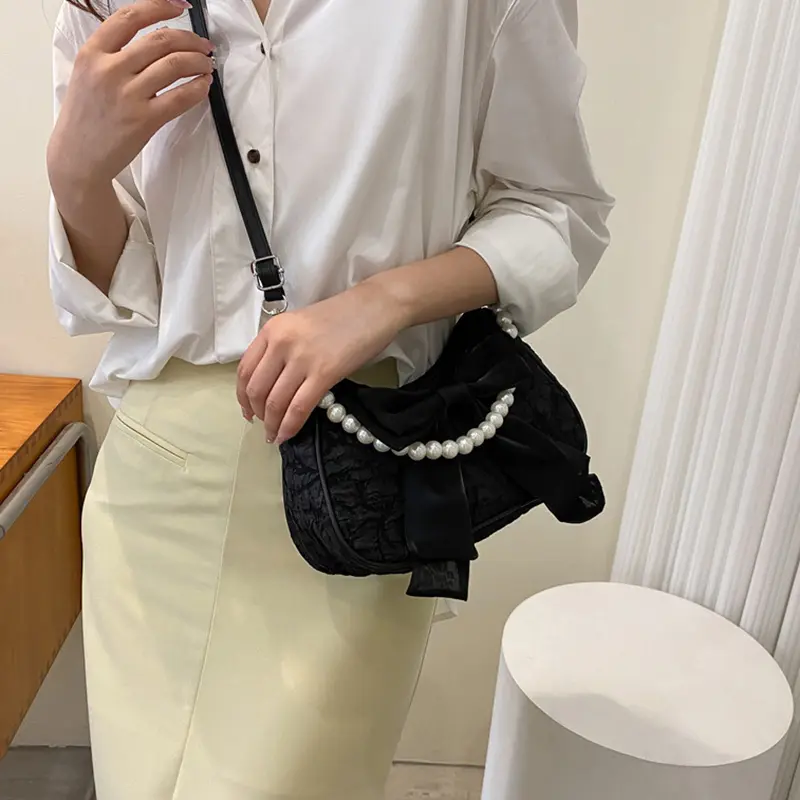 Túi Xách Tay, Phong Cách Cổ Điển Túi Đeo Chéo Có Nơ, Thời Trang, Dành Cho Nữ, Túi Đeo Vai Hợp Xu hướng 2