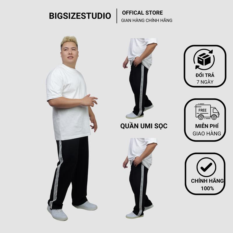 [60-120KG] QUẦN 3 SỌC ỐNG SUÔNG ỐNG RỘNG BAGGY UMI HÀN QUỐC BIGSIZE STUDIO Nữ Pants Women Ong