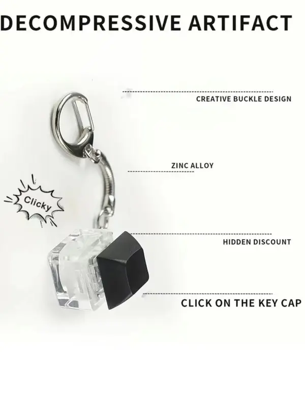 Keycap Keyboard Design Keychain,  Pendant Keychain for Bag, Keychain for Birthday Gift for Friends 3