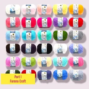 Part 1. Benang Rajut Milk Cotton 5ply  katunsusu soft cotton