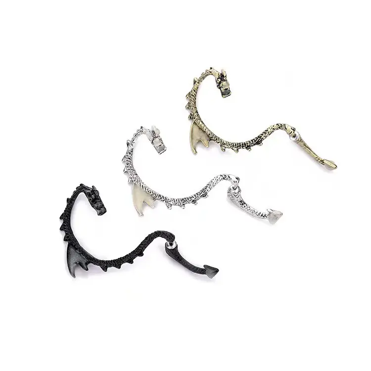 Fashion Flying Dragon Earrings Ear Clips Popular Punk Style For Girl Women Perfect Her Christmas gift 5