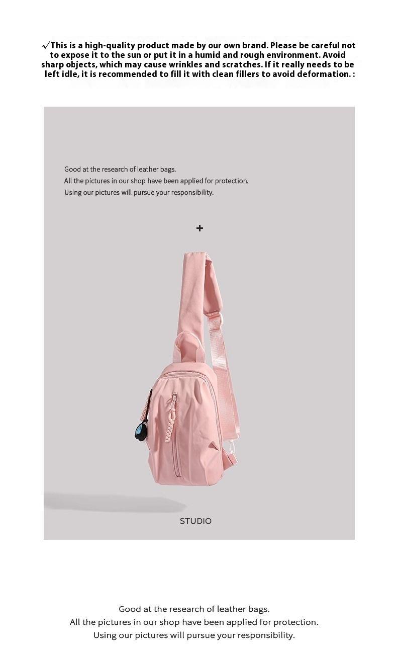 Product Introduction of Youth and fashion men's bags and women's bags popular sports and leisure simple travel breast bag messenger bag couple bag 4