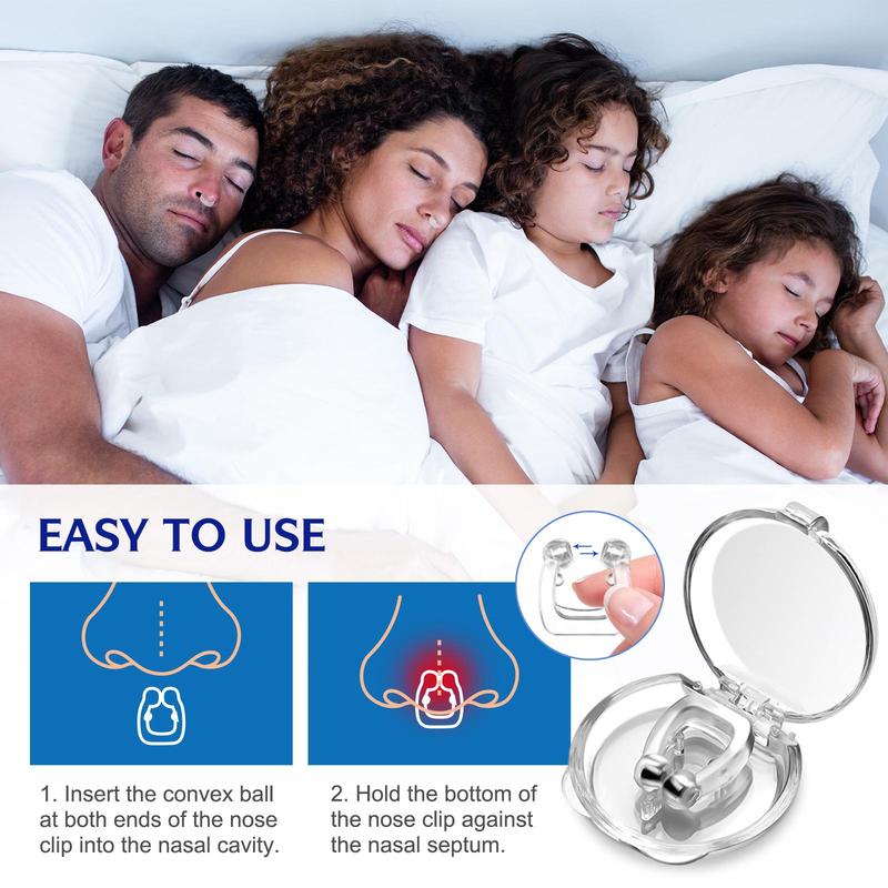 Anti Snoring Nose Clip, 6 Counts/box Silicone Sleep Aid, Sleep Aids for Men & Women, Night Devices for Snoring, Snoring Solution 8