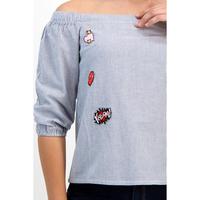 Gambar Blouse Loose Fit Cardinal Girl G0020D02H - L, Biru dari Cardinal Official Kab. Bandung 5 Tokopedia