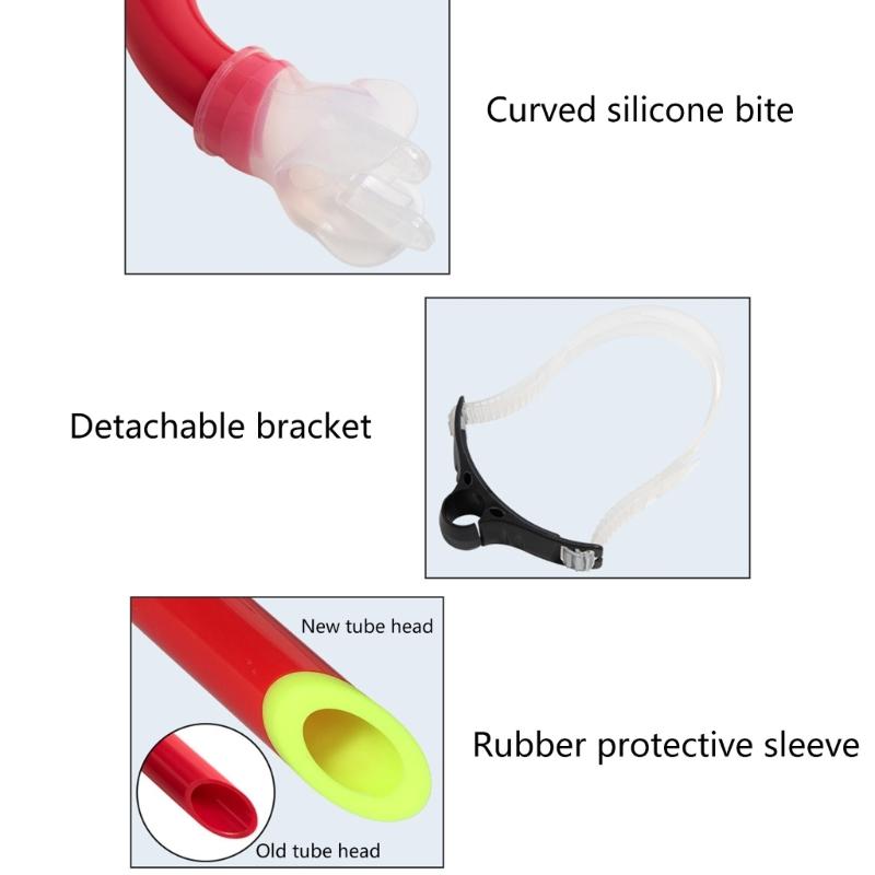 Product Introduction of 2023 Professional Comfort For Beginners Swimming Diving Breathing Tube Snorkeling Dry Silicone Snorkel Sea Pool Diving Accessory 48