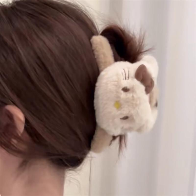Kẹp Cá Mập Nhồi Bông Hello Kitty, Mô Hình Anime Sanrio, Phụ Kiện Tóc Cô Gái Ngọt Ngào Y2K, Kẹp Tóc Cổ Điển Hoạt Hình Kawaii, Thích Hợp Làm Quà Tặng Bạn Gái 5