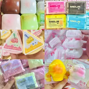 Squishy Hachimi Sugar Squishy Hawaiian small square cake slow rebound Super Soft and Slow