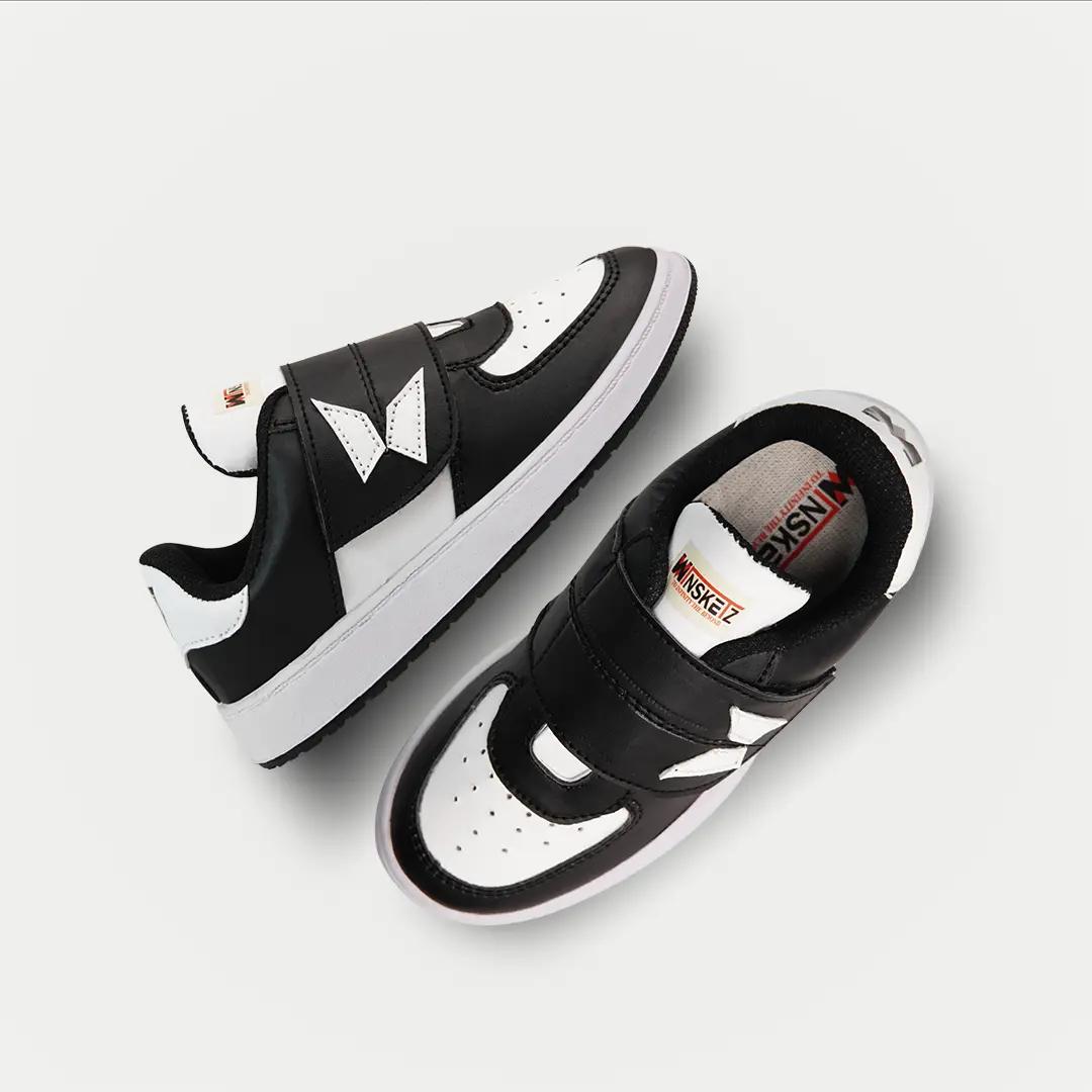 WINSKETZ - Sepatu Anak Laki-laki dan Perempuan Sekolah Casual Fashion Shoes Kids Original Premium - Wins Low Black