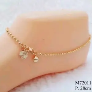 GELANG KAKI BIJI LADA TITANIUM ANTI KARAT DAN LUNTUR gelang kaki dewasa gelang untuk dewasa Emas Kulit Perhiasan spiderman harian zircontitanium kalung anting